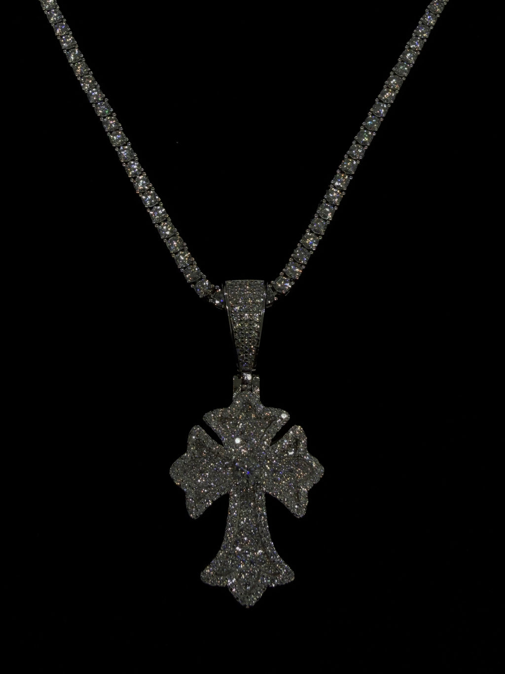 Center Stone Cross Pendant (센터 스톤 크로스 펜던트)